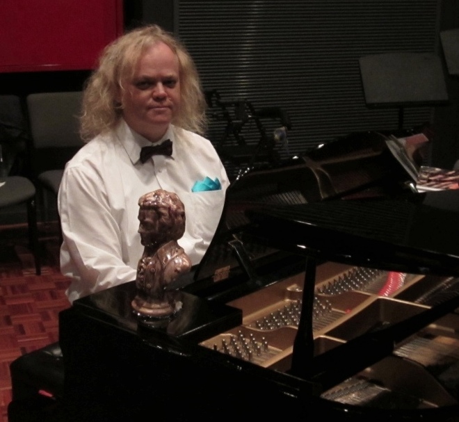 Margaret Jones, pianist at choir concert June 2012